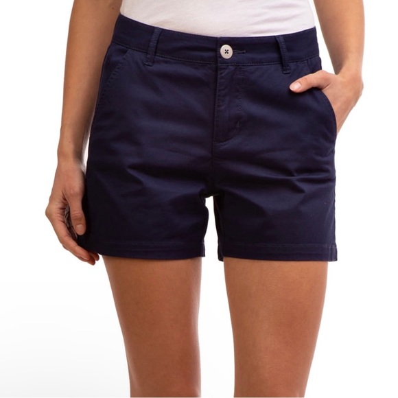 💥NWT💥 U.S. Polo Assn. Classic Chino Navy Shorts for Women - Picture 1 of 6